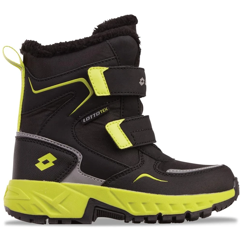 Lotto Unisex Kid's Alstyne Tex K Mid Calf Boot, Black Lime, 9.5 UK Child