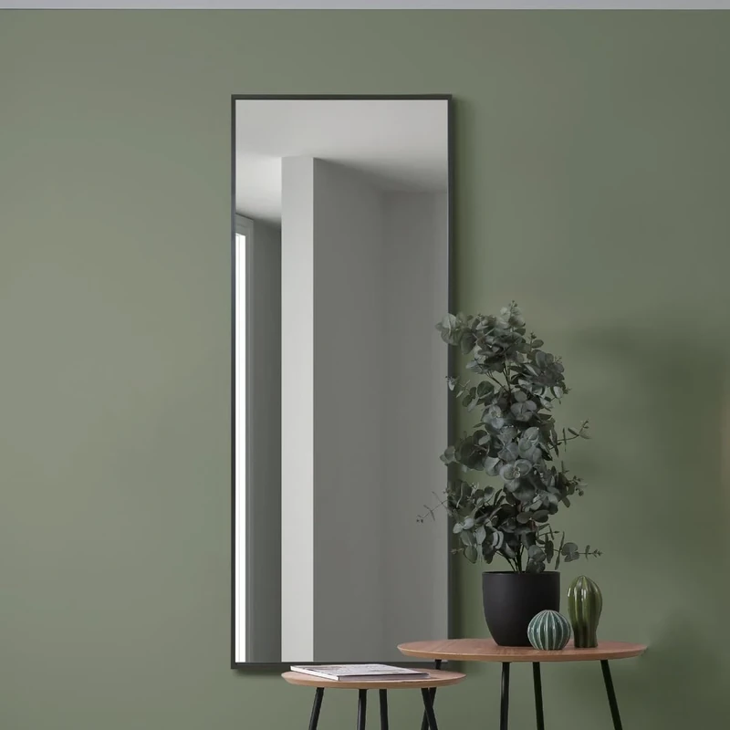 The Artus - Black Aluminium Edged Wall Mirror 4ft11 X 2ft (150CM X 60CM)