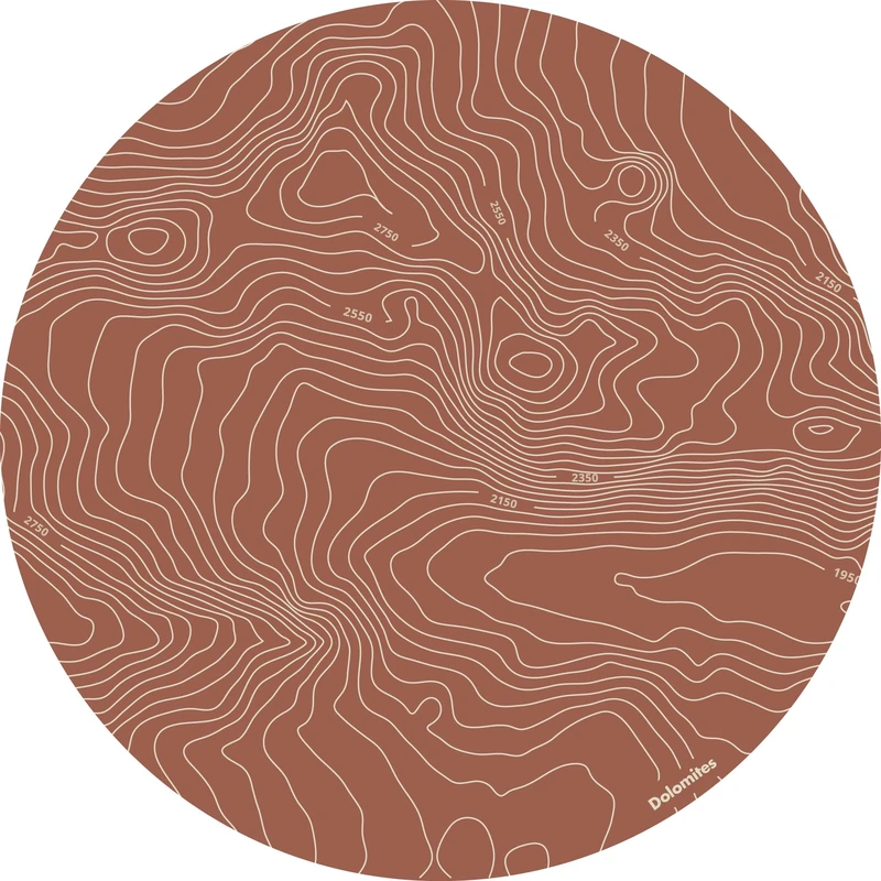 VINILIKO Vinyl Rug, Printed, Multicoloured, [Diam] 150 cm - Image 1