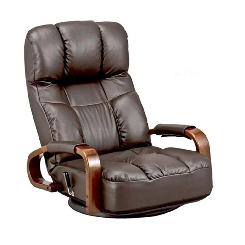 Home Work Chair Living Room Furniture Modern Leather Armchair Chaise Lounge Floor Swivel Recliner Chair 360 Degree Rotation