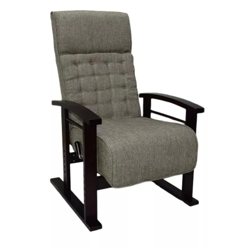 SUYHKO Home Work Chair Japanese Style Single Recliner Sofa Lounge Chaise Chair with Wooden Armrest Adjustable Headrest Backrest