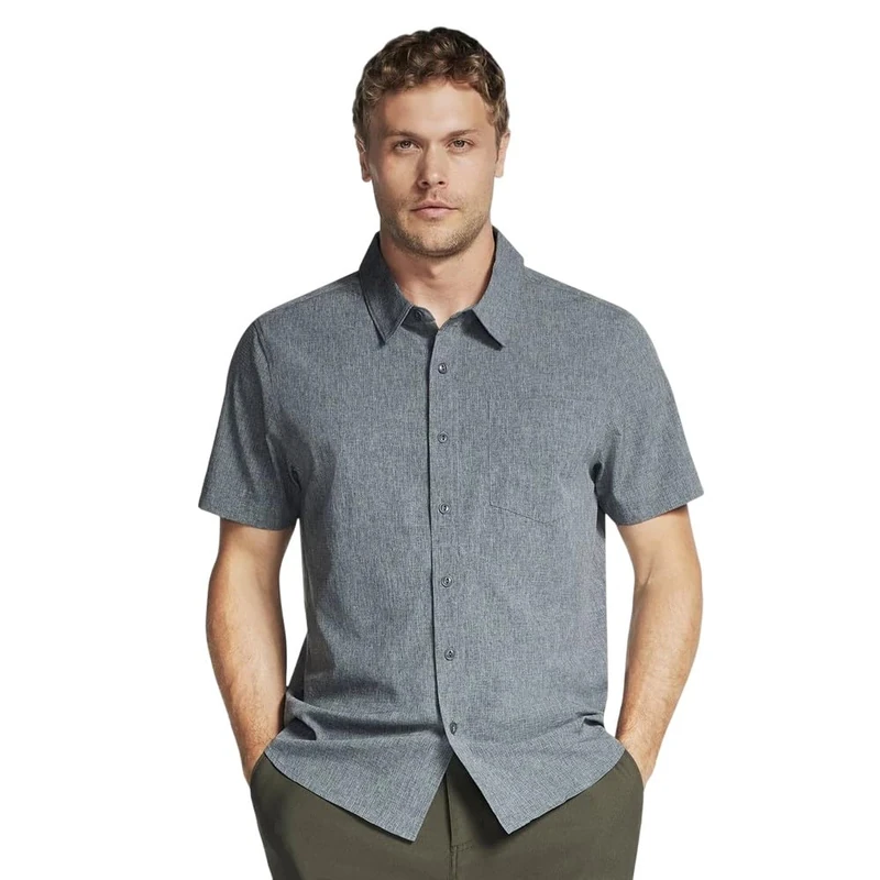 Skechers Men's The Go Walk Air Short Sleeve Shirt Charcoal M