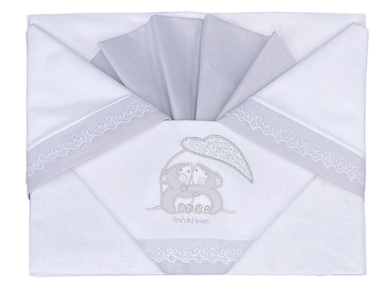 Andy&Helen Complete Fitted Sheet Set with Elasticated Corners + Pillowcase