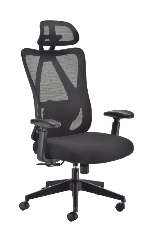 Office Hippo - Black Ergonomic Mesh Office Chair With Lumbar Support. Adjustable Desk Chair With Reclining Back & Seat, Adjustable Headrest And Comfortable Seat Cushion. For The Office And Home Use