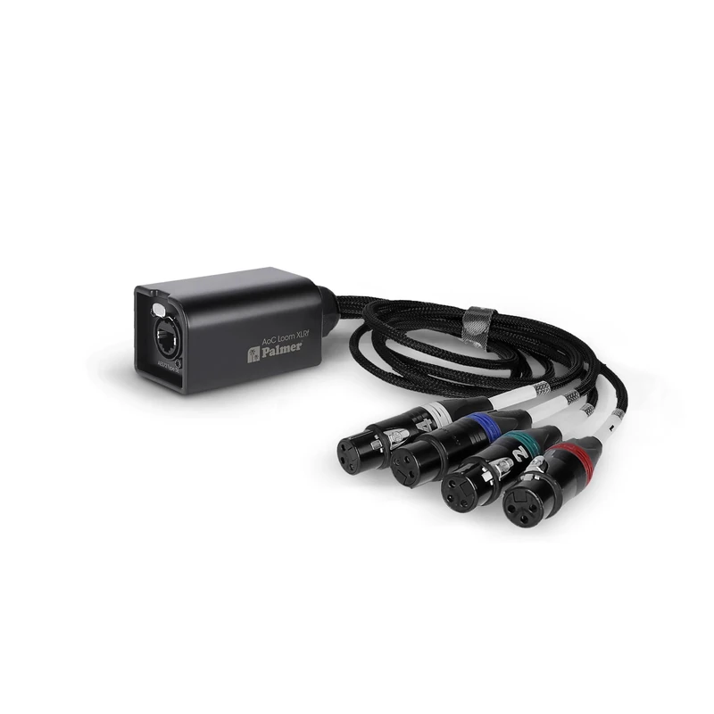Palmer AoC Loom XLRf Audio over Cat multicore adapter cable from etherCON to 4 x XLR female