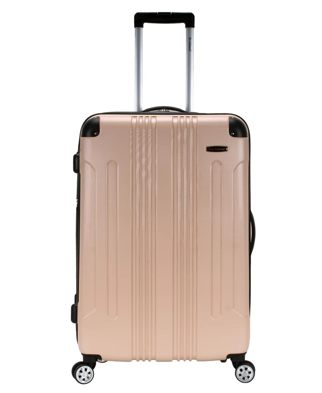 Rockland Hardside Expandable Luggage with Spinner Wheels, Beige, Beige, Hardside Expandable Luggage with Spinner Wheels