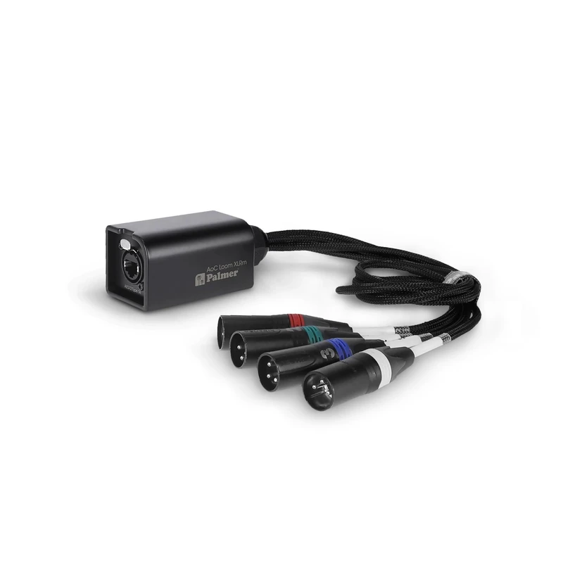 Palmer AoC Loom XLRm Audio over Cat multicore adapter cable from etherCON to 4 x XLR male