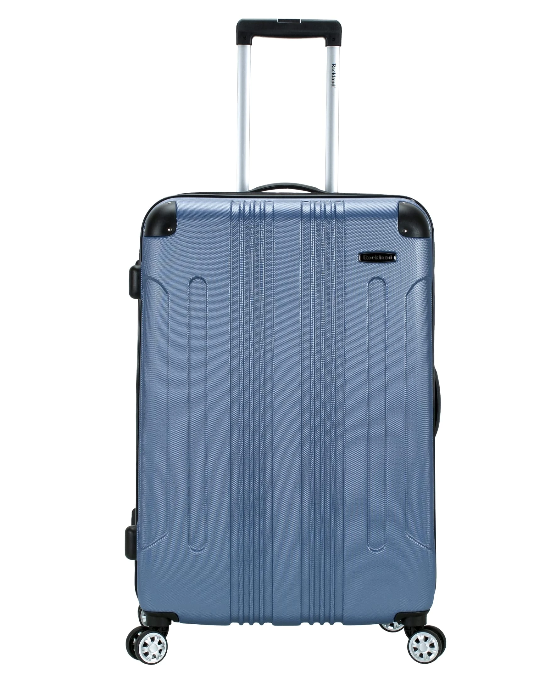 Rockland Hardside Expandable Luggage with Spinner Wheels, Blue, Blue, Hardside Expandable Luggage with Spinner Wheels