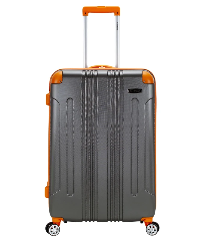 Rockland Hardside Expandable Luggage with Spinner Wheels, Grey, Grey, Hardside Expandable Luggage with Spinner Wheels