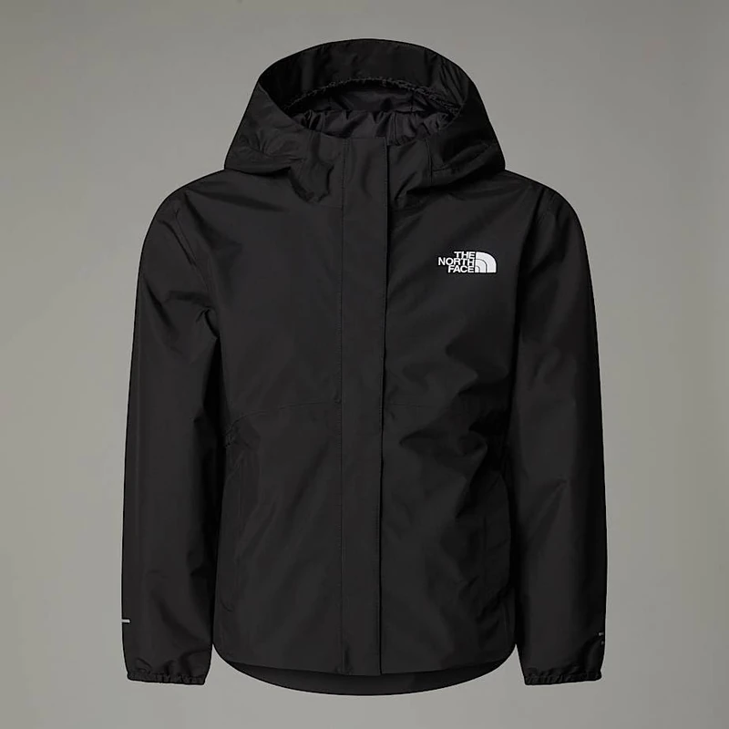 The North Face Girls Antora Rain Jacket, Tnf Black/Tnf Black, 12 Years