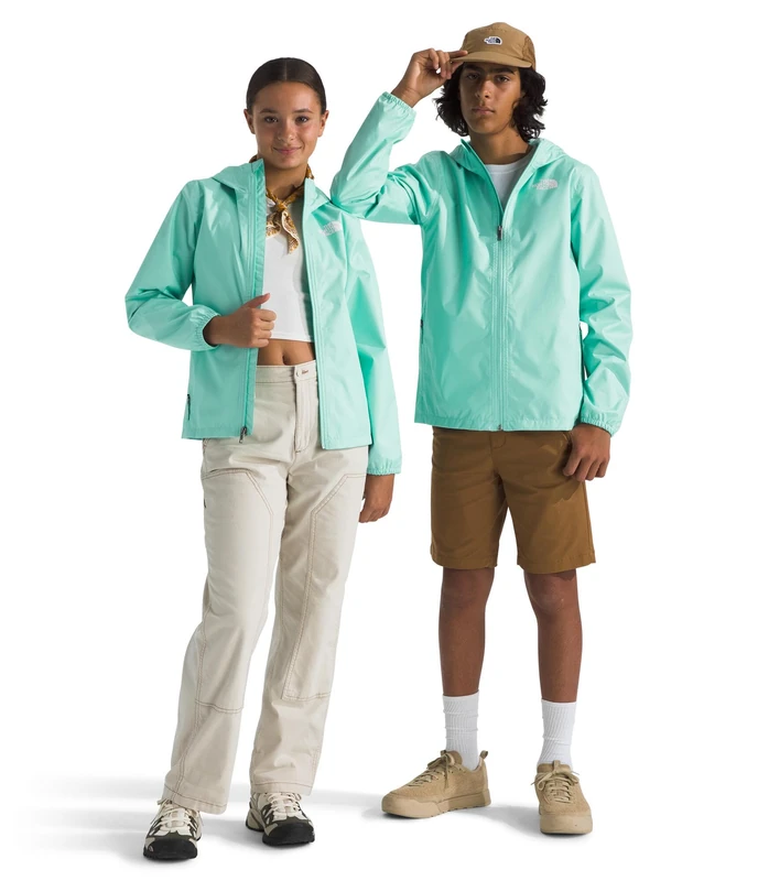 The North Face Kids Antora Rain Jacket, Moonstone Grey Multi Pi, 18 Months