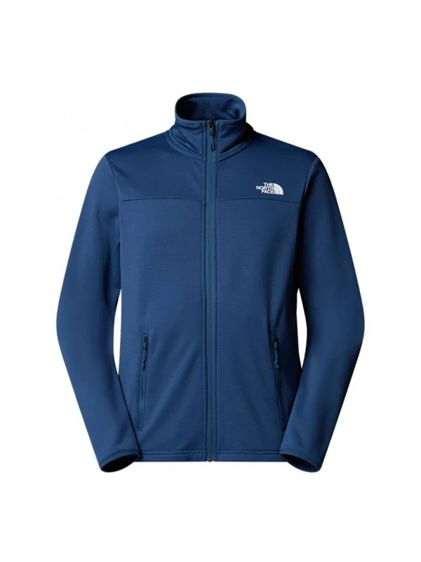 The North Face Men's Cedar Trail Grid Full Zip Fleece Jacket, Shady Blue, 3XL
