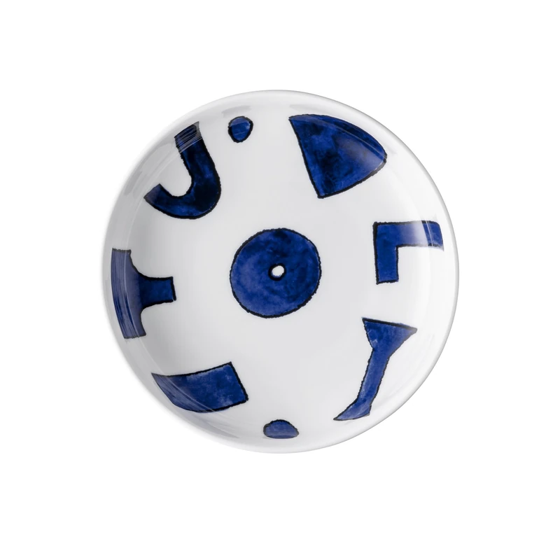 Alessi Itsumo - Yunoki Ware NF08/2 - Designer Soup Bowl, Everyday Use, Minimalist Aesthetic, in White Porcelain with Samiro Yunoki Decor, Diameter 20 cm