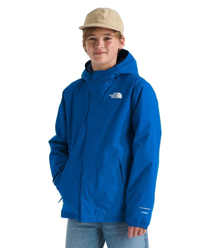 The North Face Boys Warm Antora Rain Jacket, Smoked Pearl, 14/16 Years