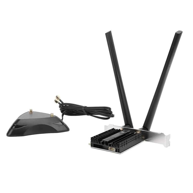 PCIE WiFi Adapter, WiFi 7 PCI E Bluetooth Wireless Network Card with Antenna, Tri Band Wireless Network Card for Gaming, for 10 11