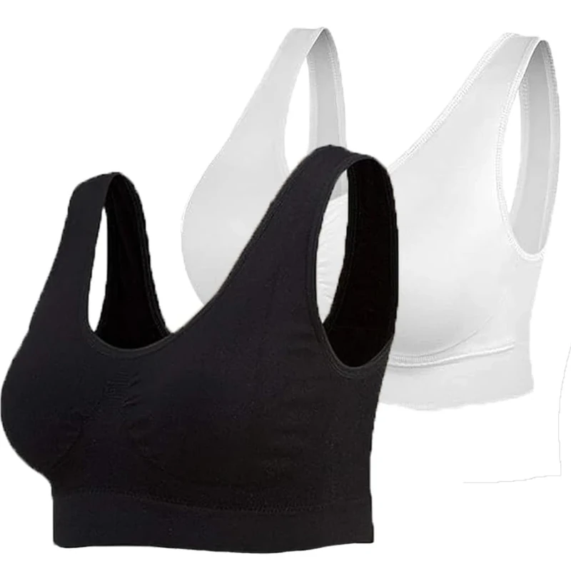 SZJH 3 Pack of Simply Ultra Comfort Seamless Sport Style Bra with Removable Pads