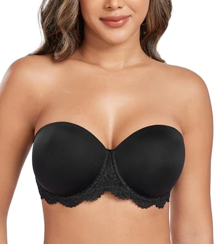 DotVol Women's Full Figure Strapless Bra Multiway Plus Size Underwire Contour Beauty Back Bra