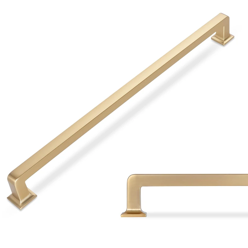 POVEFONK 10 Pack 10 inch(254mm) Champagne Bronze Kitchen Cabinet Handles Cabinet Pulls Gold Drawer Pulls Kitchen Cabinet Hardware Dresser Handles