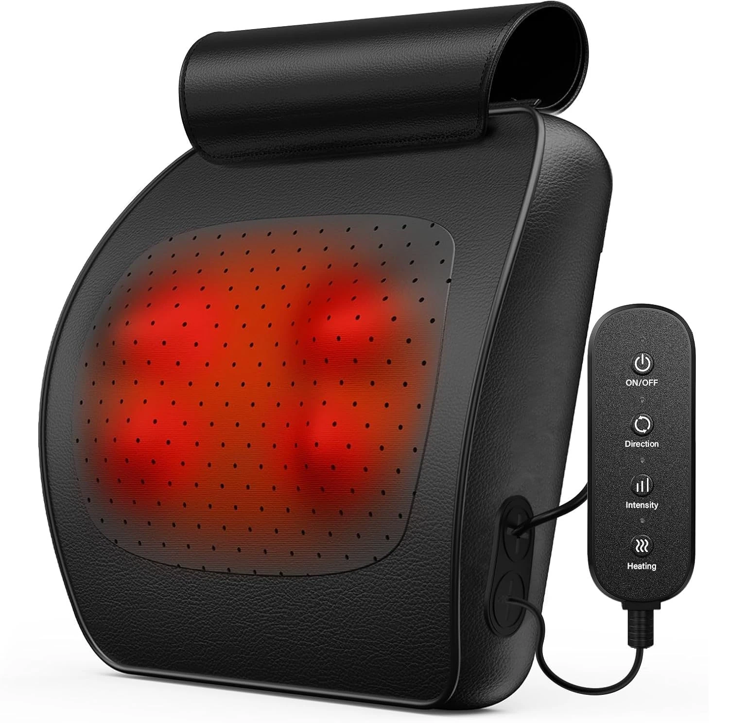 Back Massager, WERTYI Neck and Back Massager with Heat, Deep Tissue 3D Kneading Shiatsu Massage Pillow for Body, Shoulder, Foot and Leg, Gift for Women and Men - Remote Control