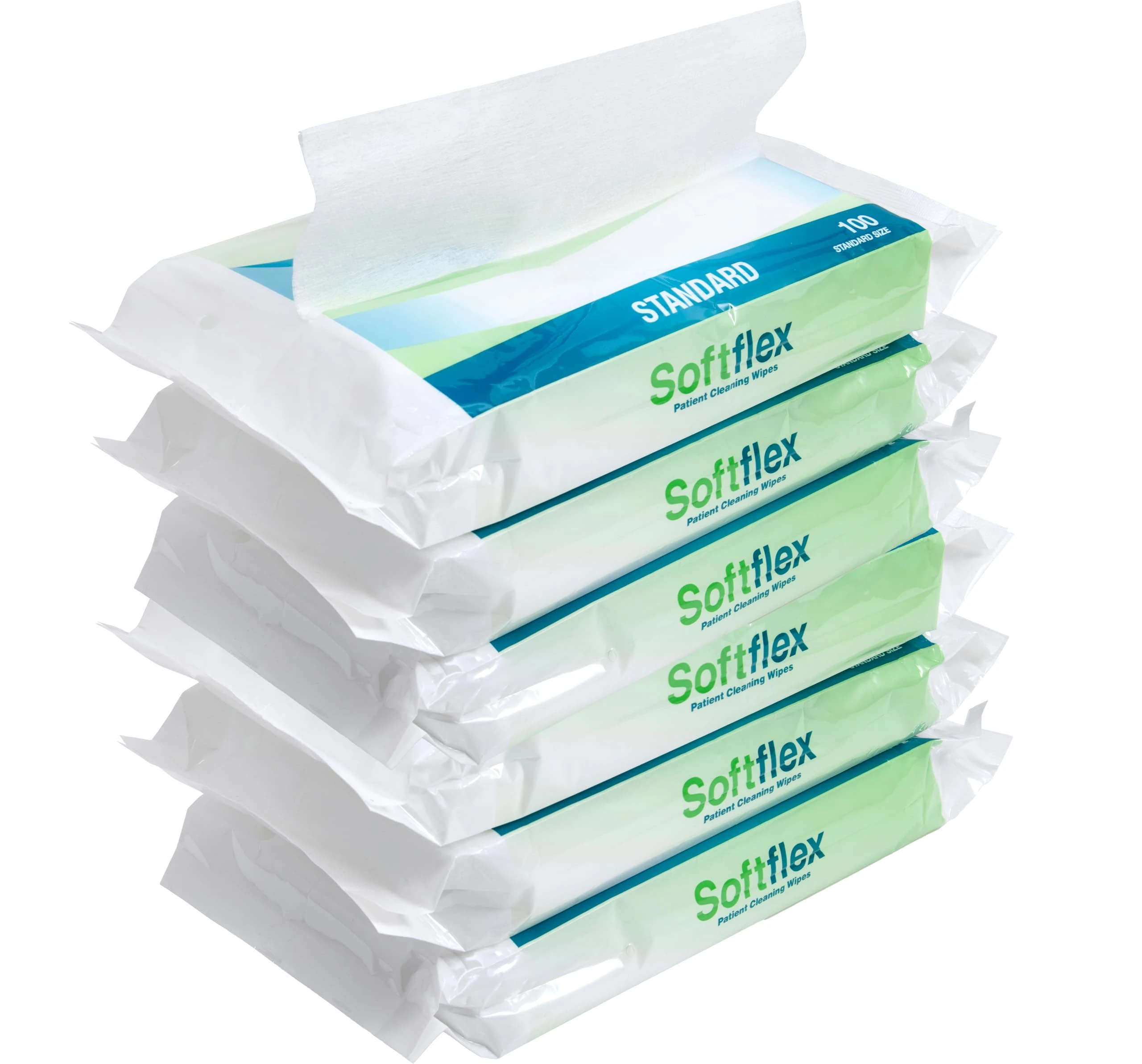 6 x Easy Care Solutions | Patient Cleansing Dry Wipes | Standard 20cm x 26cm | 6 Packs of 100