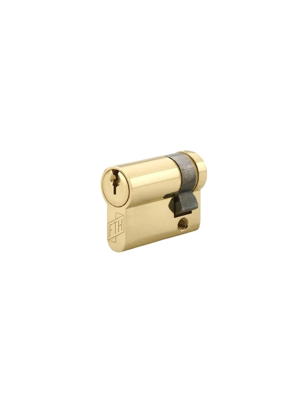 THIRARD 00012112 Cylindre Half FTH 5G, 30x10mm, Brass Cylinder, Snatch Protection, 3 Notched Keys, 30x10 mm