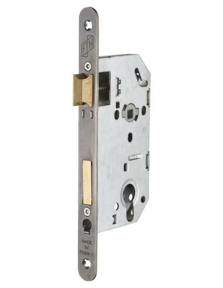 THIRARD 00012115 Serrure FTH SE 50 recessed Lock case Return of The Turn with The Key, axis 50 mm, Center Distance 70 mm, Square 7 mm, matt Black Nickel-Plated headrest with Round Ends