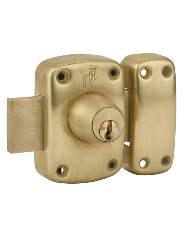 THIRARD 00022107 Verrous Double Entry Door Lock FTH M60 45mm Cylinder Brass Chest and Bolt 3 Notched Keys, 45 mm