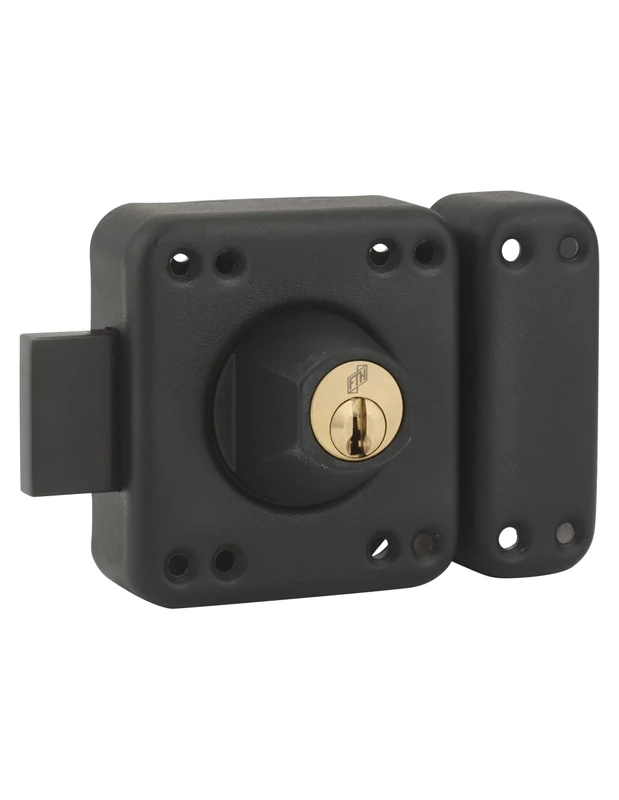 THIRARD 00022109 Verrous FTH R85 Double Entry Door Lock 45mm Cylinder Boot Bolt Matt Black 3 Notched Keys, 45 mm