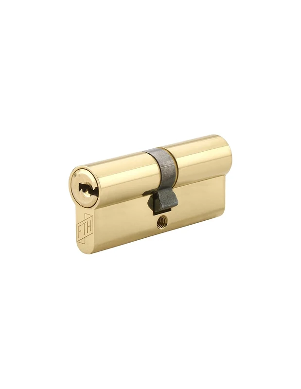 THIRARD 00062113 Cylindre Double Entry Lock FTH 6G, 35x35mm, Brass Cylinder, Protection Against Picking, Drilling and Pulling, 3 Reversible Flat Keys, 35x35 mm