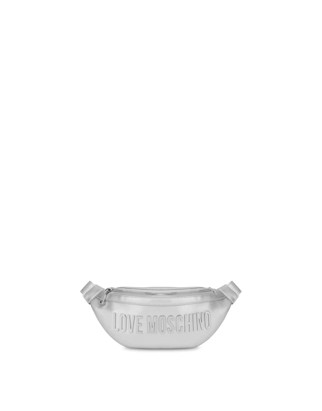 Love Moschino Women Jc4195pp1mkd196b Waist Bag, Silver, 26X12X6