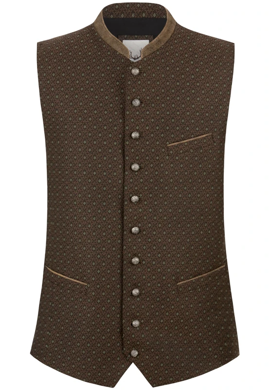 Stockerpoint Men's Trachtenweste Hudson Traditional Waistcoat, Brown, 60