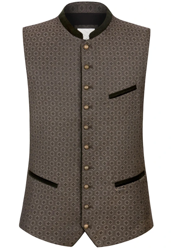 Stockerpoint Men's Trachtenweste Corelli Traditional Waistcoat, Brown, 48