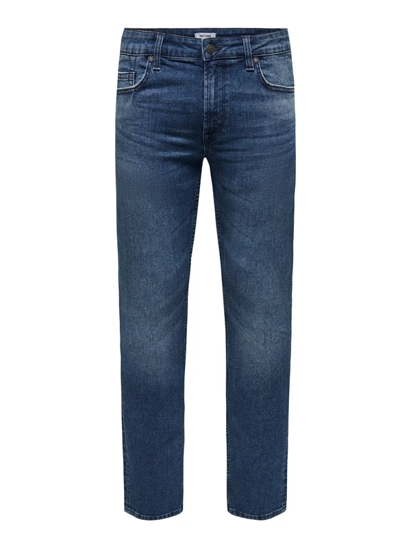 ONLY & SONS Men's Jeans, Dark Denim Blue, 33 W/34 L
