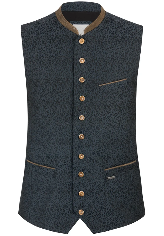 Stockerpoint Men's Trachtenweste Elvio Traditional Waistcoat, Blue, 56