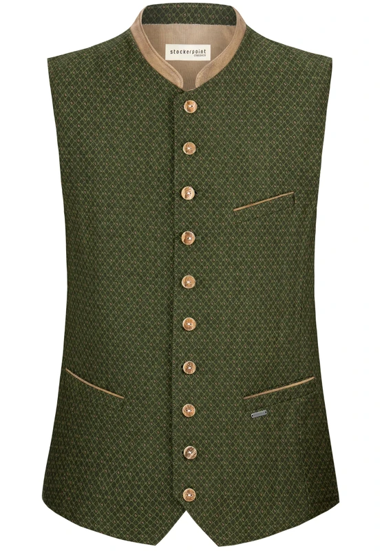 Stockerpoint Men's Dolfo Traditional Waistcoat, Moss, 34