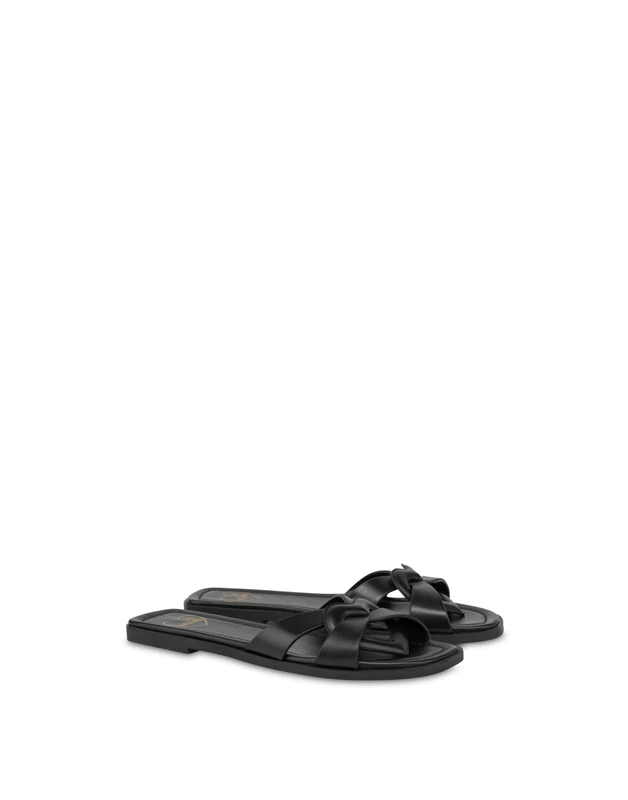 Love Moschino Women Ja28092g1mia0000 Slide Sandal, Black, 4 UK