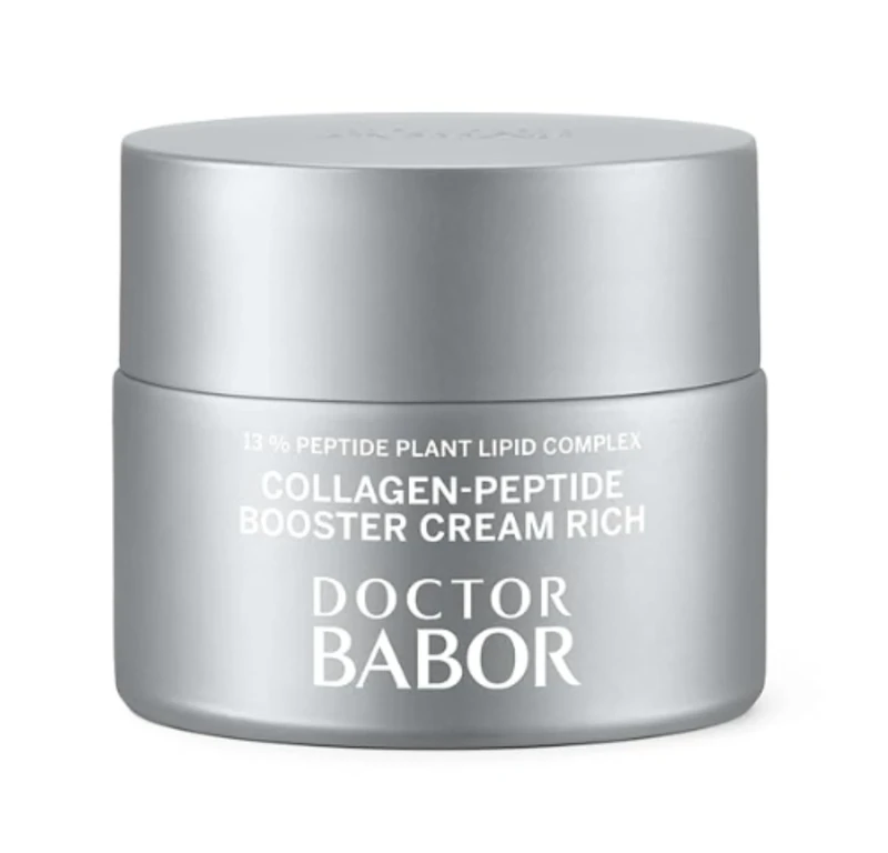 DOCTOR BABOR Collagen-Peptide Booster Cream Rich | Rich anti-ageing care for demanding skin | The intensive moisturising cream has a revitalising and firming effect | vegan | 50ml