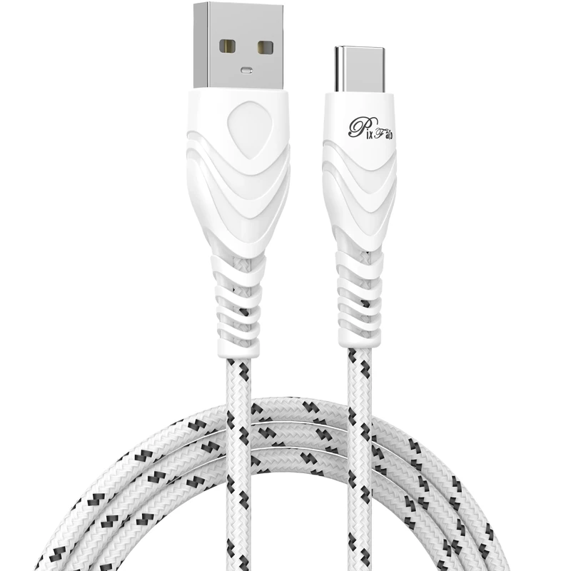 USB C Fast Charging Cable for Google Pixel 10 Pro 9 9A 8A 8 Pro 7A 7 Pro 6A 6 Pro, [Type C] Fast Charging [Strong] Cable [Nylon Braided], USB A – Type C Phone Charger Cable Lead [3 Metre] – White