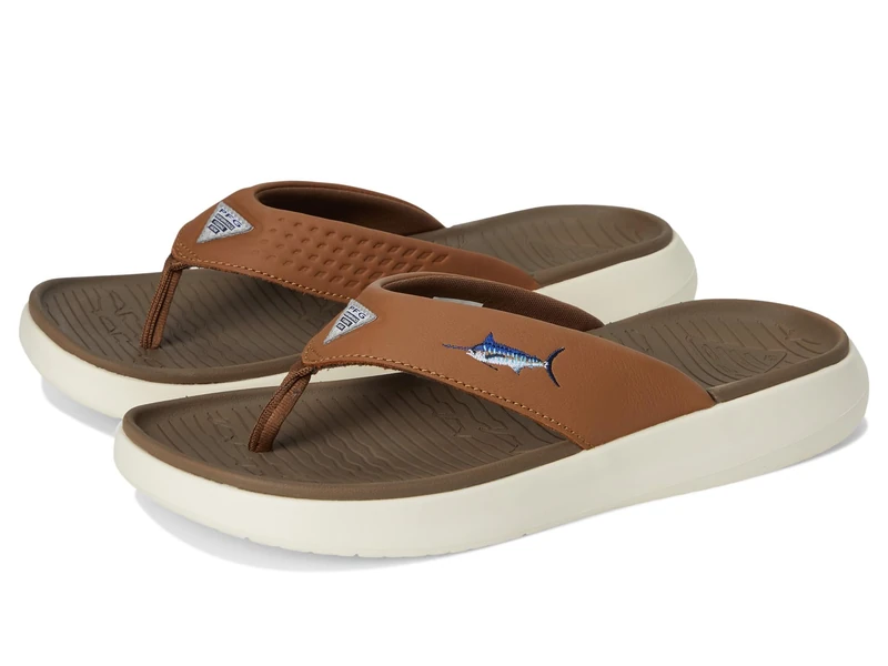 Columbia Men's PFG Boatside Fish Flip Sport Sandal, Dark Truffle/Elk, 10 UK