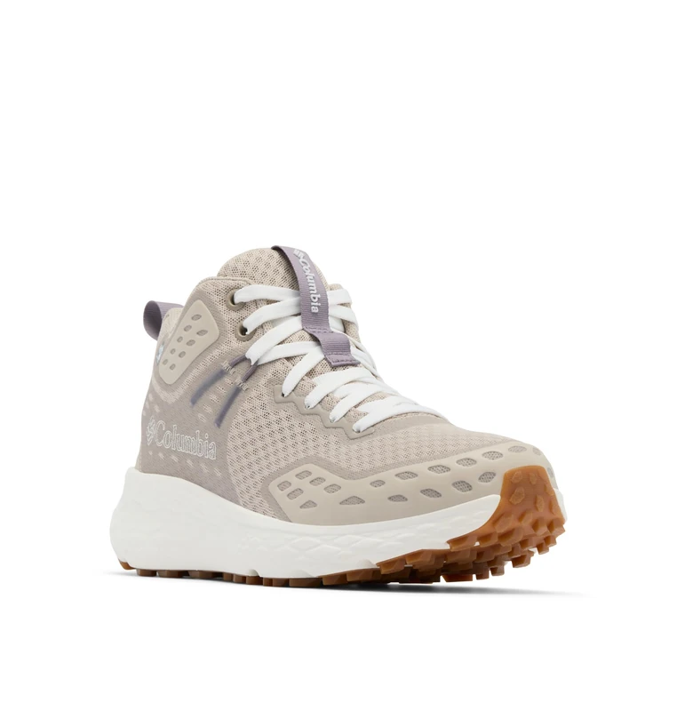 Columbia Women's Konos TRS Outdry Mid, Waterproof Mid Rise Trekking and Hiking Boots, Soft Taupe/Granite Purple, 4.5