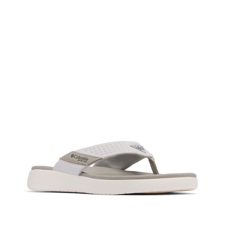 Columbia Men's PFG Boatside Flip Lea Sandal, Dove/Silver Grey, 10 UK