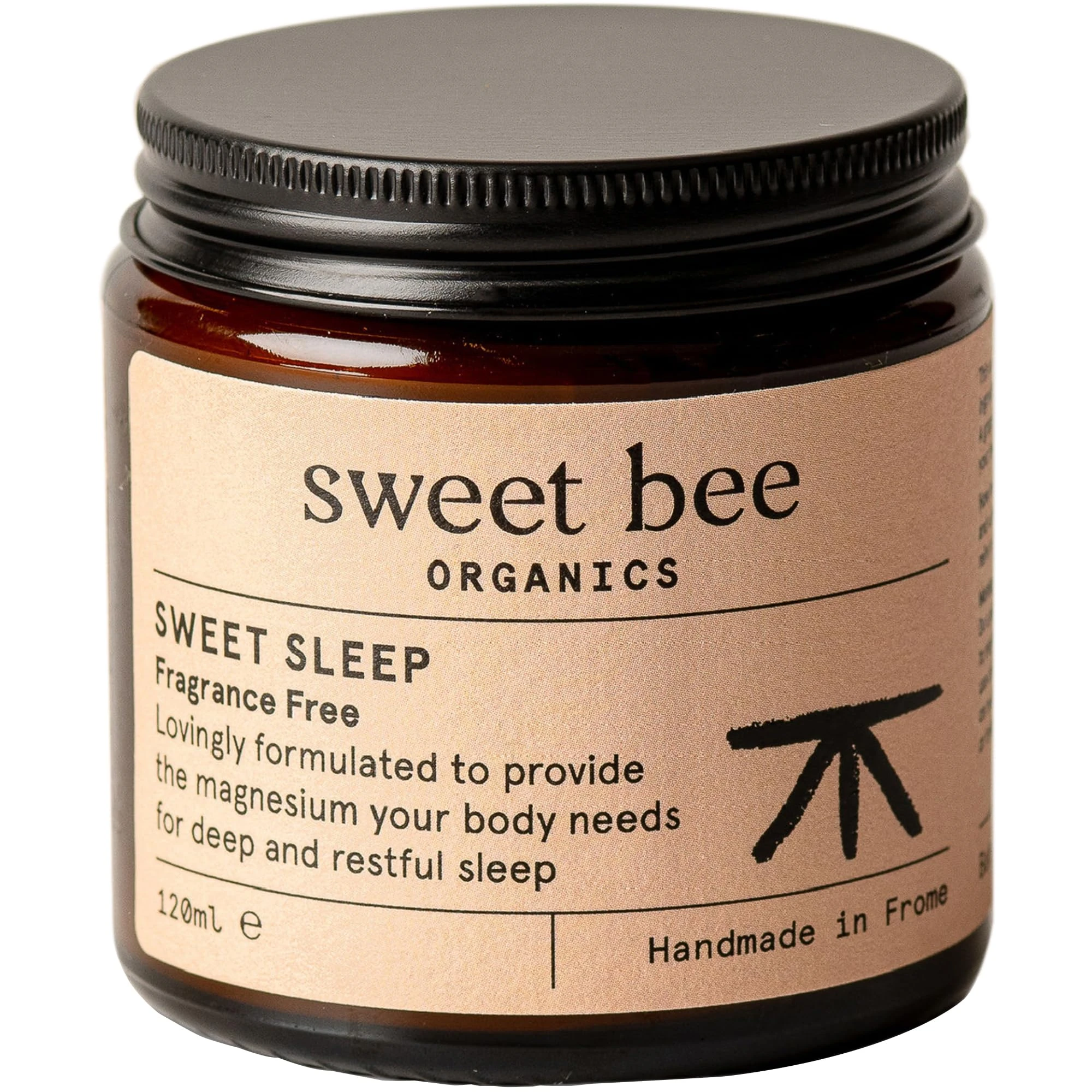 Sweet Bee Magnesium Butter - Soothing Magnesium for Sleep & Relaxation with Shea Butter - Moisturizing Magnesium Balm for Muscle Recovery - Nourishing Magnesium Cream for Sleep - Fragrance Free 120ml