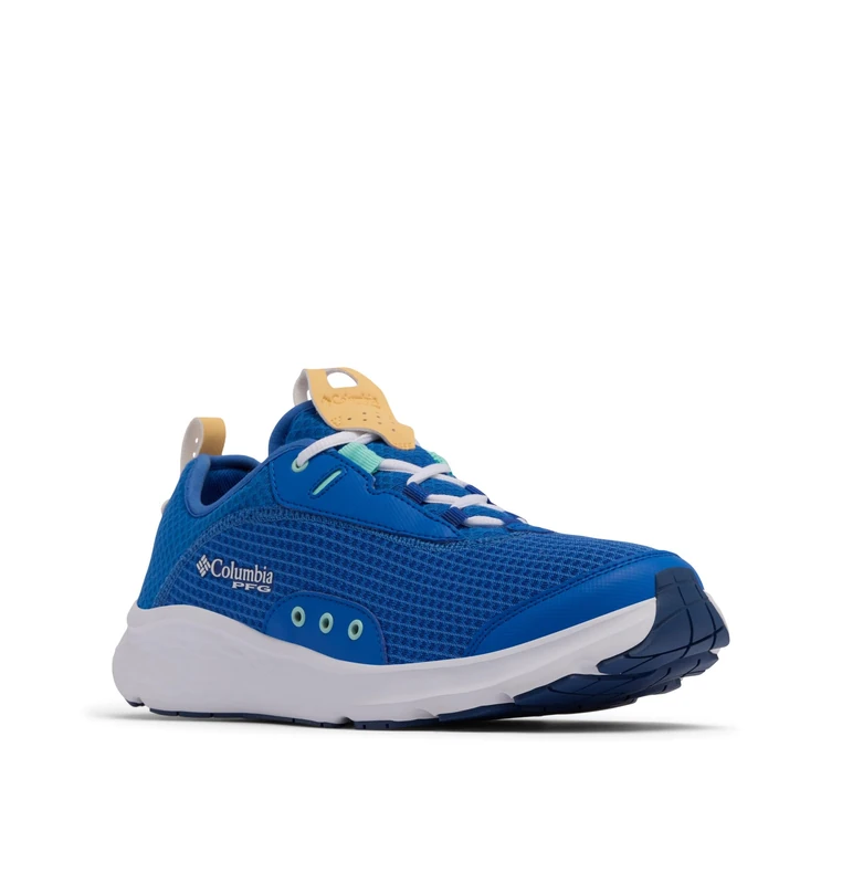 Columbia Men's Castback PFG Boat Shoes, Bright Blue Cocoa Butter, 49.5 EU
