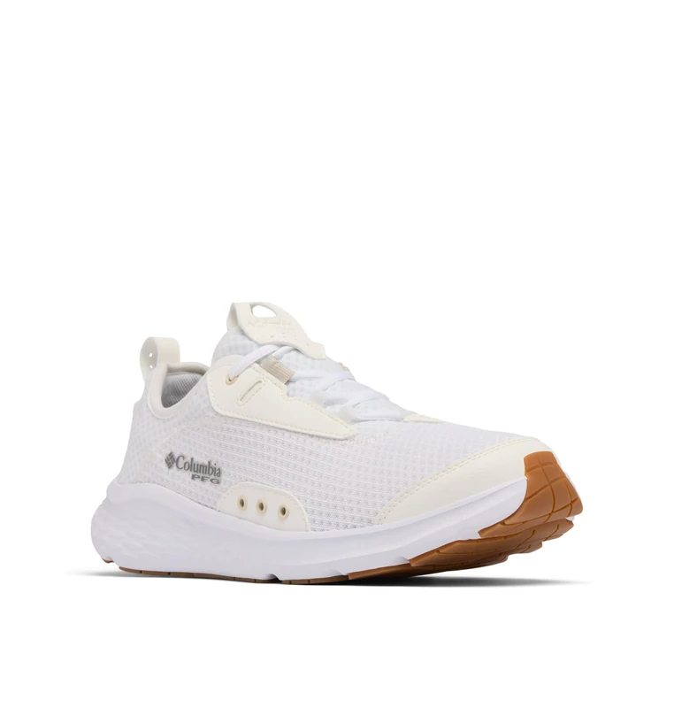 Columbia Men's Castback PFG Water Shoe, White/Stone, 9 Wide