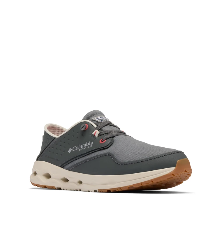 Columbia Men's Bahama X Relaxed Boat Shoe, Grill/Sunset Red, 11.5