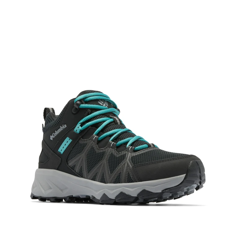 Columbia Women's Peakfreak 2 Mid Outdry, Mid Rise Trekking and Hiking Boots, Black/Teal, 5.5 Regular