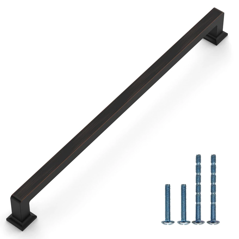 Coinkoly 6 Pack 15"(381mm) Oil Rubbed Bronze Cabinet Pulls Kitchen Cabinet Handles Drawer Pulls Cupboard Hardware for Cabinets CK0078