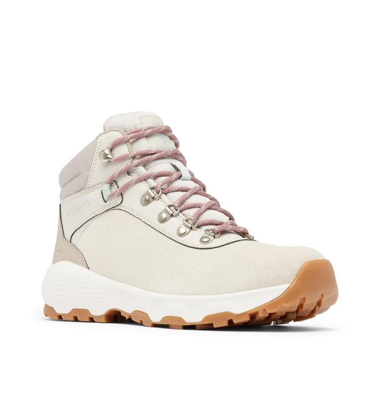 Columbia Women's Newton Wander Wide, Mid Rise Trekking and Hiking Boots, Cloud Grey/Cool Green, 4 Regular