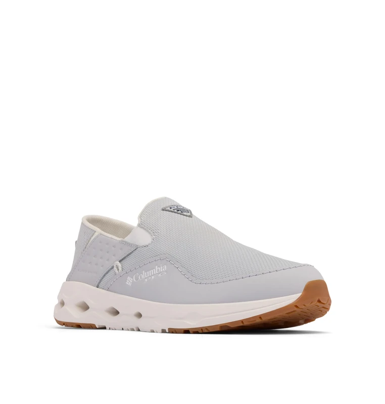 Columbia Men's Bahama X Slip-on Boat Shoe, Grey Ice/Sea Salt, 8.5 UK