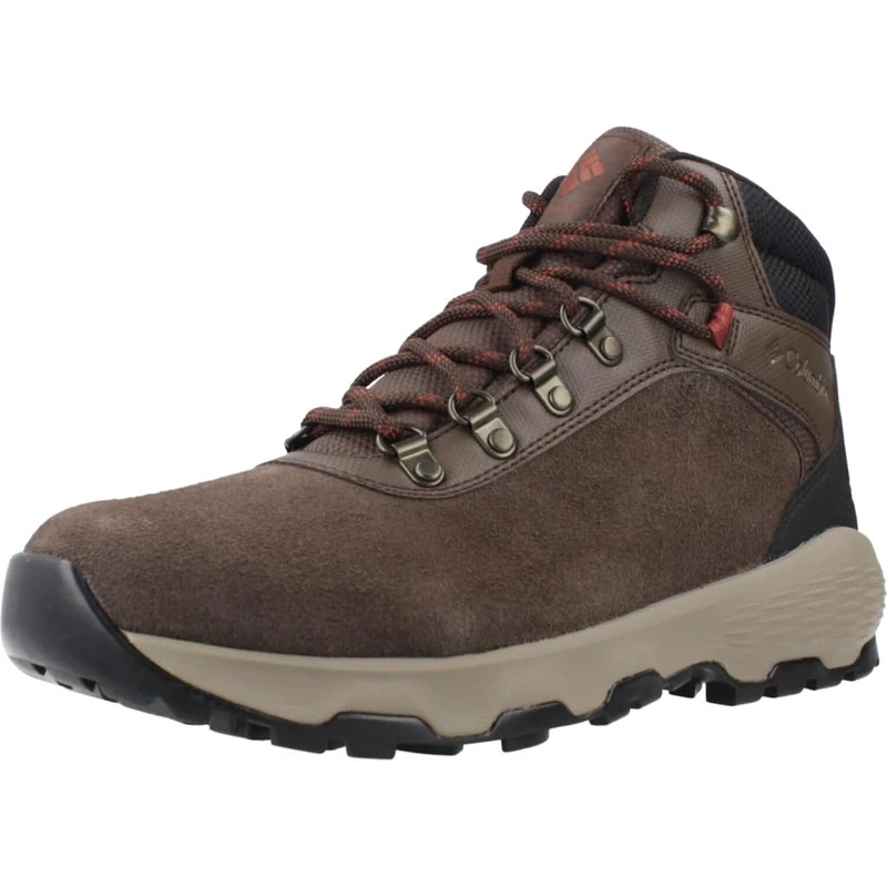 Columbia Men's Newton Wander, Waterproof Mid Rise Trekking and Hiking Boots, Cordovan/Spice, 6